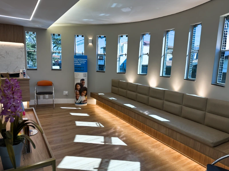 Ambiente de espera da clínica de ortodontia