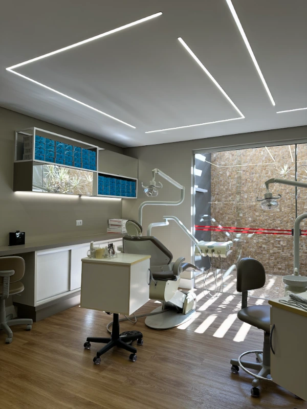 Decoração da recepção da ortodontia